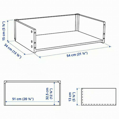 IKEA イケア 引き出しフレーム ホワイトステインオーク調 60x15x40cm m70351358 BESTA ベストー 収納家具用部品 パーツ おしゃれ シンプル 北欧 かわいい 部品