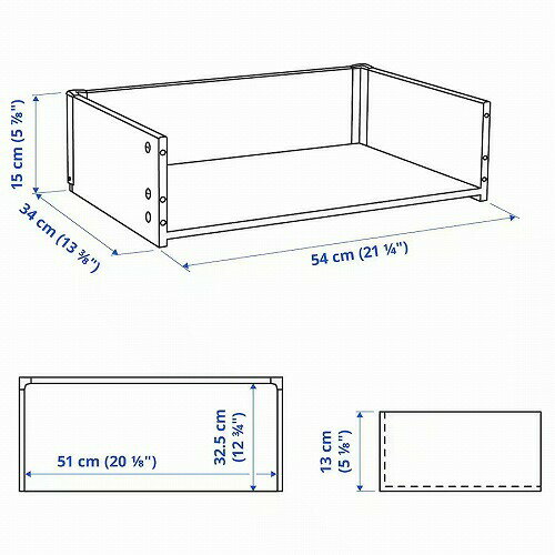 【あす楽】IKEA イケア 引き出しフレーム ホワイトステインオーク調 60x15x40cm m70351358 BESTA ベストー 収納家具用部品 パーツ おしゃれ シンプル 北欧 かわいい 部品