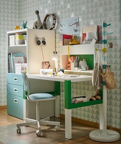 【あす楽】IKEA イケア 子ども用デスクチェア ホワイト 白 ヴィースレ ブルー 青 グリーン 緑 fp20441781 ORFJALL オルフィエル 子供部屋用インテリア 家具 イス 椅子 学習チェア おしゃれ シンプル 北欧 かわいい