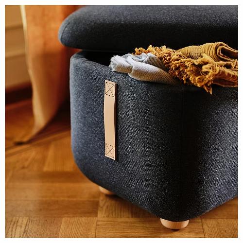 IKEA イケア オットマン 収納付き グンナレド ブラックグレー m20521674 OSKARSHAMN オスカルスハムン インテリア 家具 ソファ 足置き おしゃれ シンプル 北欧 かわいい