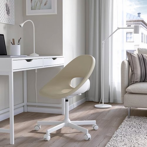 【あす楽】IKEA イケア MALSKAR マルシェール 回転チェア ベージュ ホワイト m39444398 ELDBERGET エルドベルゲット 子供部屋用インテリア 家具 イス 椅子 学習チェア おしゃれ シンプル 北欧 かわいい
