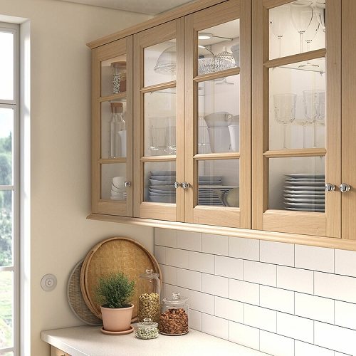 IKEA イケア ガラス扉 オーク 40x60cm m40503711 VEDHAMN ヴェードハムン 収納家具 収納家具用部品 おしゃれ シンプル 北欧 かわいい