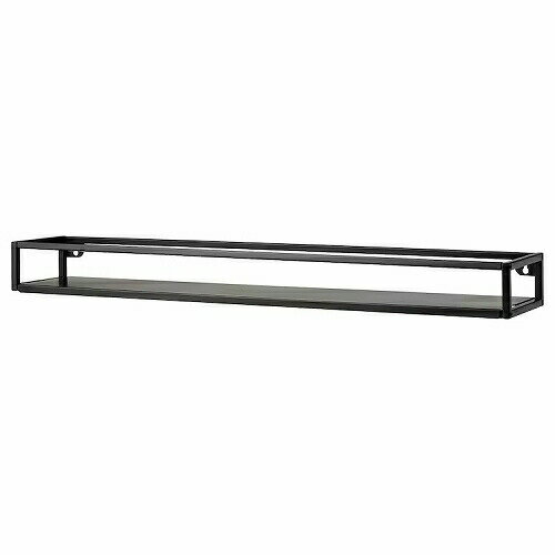 IKEA (イケア)の【あす楽】IKEA イケア ディスプレイシェルフ チャコール 75cm m40515808 LINDASEN リンドーセン インテリア 収納家具 飾り棚 ウォールシェルフ 壁掛け収納 おしゃれ シンプル 北欧 かわいい(リビング収納)