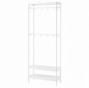 【あす楽】IKEA イケア コートラック 靴収納ユニット付き ホワイト白 78x32x200cm m70530987 MACKAPAR マッカペール インテリア 収納家具 ハンガーラック コートハンガー おしゃれ シンプル 北欧 かわいい