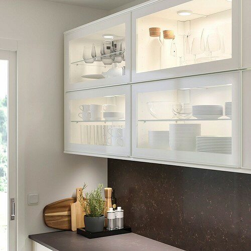 IKEA イケア ガラス扉 ホワイト クリアガラス 40x80cm m80526664 HEJSTA ヘイスタ DIY 収納家具用部品 おしゃれ シンプル 北欧 かわいい