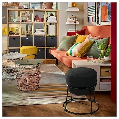 IKEA イケア プーフ ヴィースレ ダークグレー m10572739 EMMISLOV エミスローヴ インテリア 家具 収納 ソファ オットマン おしゃれ シンプル 北欧 かわいい