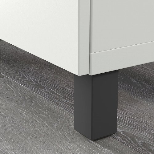 IKEA イケア 脚 ダークグレー 2 ピース m40538843 STUBBARP ストゥッバルプ おしゃれ シンプル 北欧 かわいい