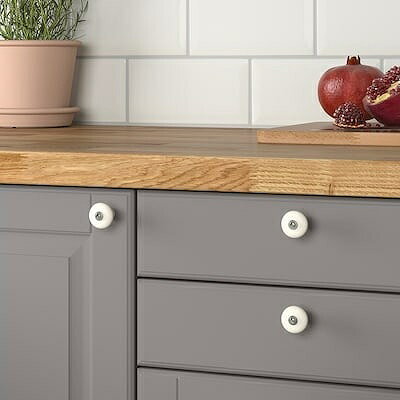 IKEA イケア ノブ オフホワイト クロムメッキ 30mm 2ピース m40553683 KLINGSTORP クリングストルプ インテリア 寝具 収納 収納家具 収納家具用部品 おしゃれ シンプル 北欧 かわいい