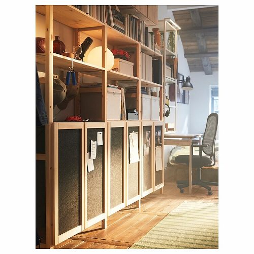IKEA イケア 扉 ダークグレー フェルト 42x83cm 2ピース m70534565 IVAR イーヴァル インテリア 収納家具 収納家具用部品 おしゃれ シンプル 北欧 かわいい