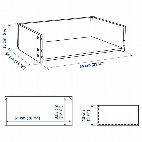 IKEA イケア 引き出しフレーム ダークグレー 60x15x40cm m90538949 BESTA ベストー おしゃれ シンプル 北欧 かわいい