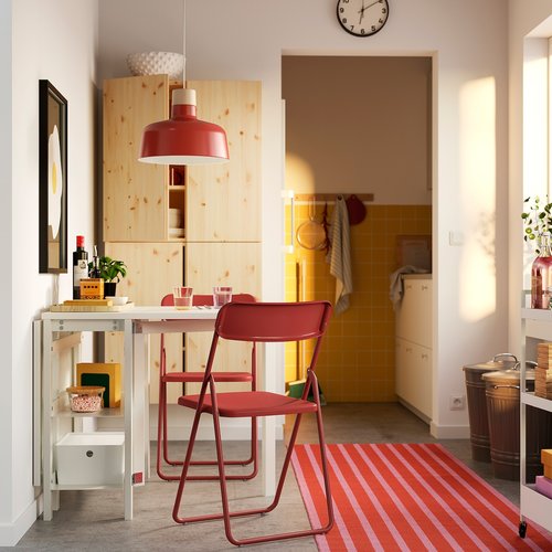 IKEA イケア 折りたたみチェア レッド m40592745 VIHALS ヴィーハルス インテリア 寝具 収納 イス チェア 折りたたみチェア おしゃれ シンプル 北欧 かわいい