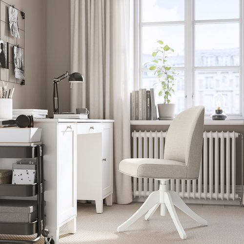 IKEA イケア 回転チェア ホワイト キランダ ベージュ m60576551 ROSENTORP ローセントルプ インテリア 寝具 収納 イス チェア ダイニングチェア おしゃれ シンプル 北欧 かわいい