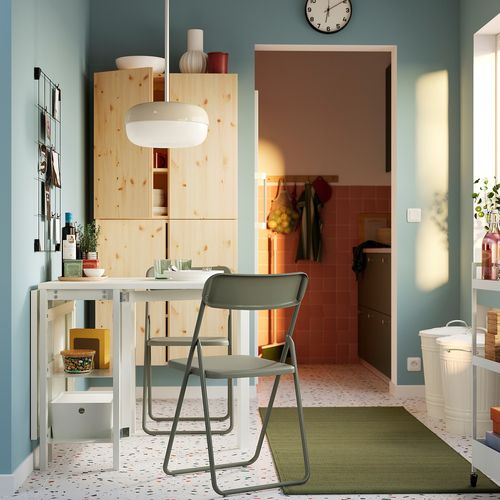 IKEA イケア 折りたたみチェア グリーン m80592753 VIHALS ヴィーハルス インテリア 寝具 収納 イス チェア 折りたたみチェア おしゃれ シンプル 北欧 かわいい