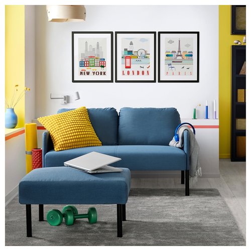 IKEA イケア オットマン クニーサ ミディアムブルー m90595925 GLOSTAD グロスタード インテリア 寝具 収納 ソファ ソファベッド オットマン おしゃれ シンプル 北欧 かわいい