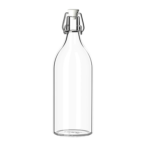 【あす楽】IKEA イケア ボトル ふた付き クリアガラス 1L a00213558 KORKEN コルケン キッチン用品 食器 保存容器 ピッチャー 水差し おしゃれ シンプル 北欧 かわいい