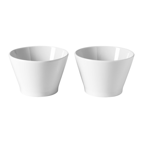 IKEA (イケア)の【あす楽】IKEA イケア ボウル 斜め縁 ホワイト 白 10cm 2ピース 小鉢 茶碗 80283019 IKEA 365+ キッチン用品 食器 鉢 おしゃれ シンプル 北欧 かわいい(キッチン)