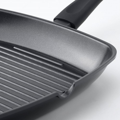 IKEA イケア グリルパン こびりつき防止加工 ブラック 28x28cm m10580904 HEMLAGAD ヘムラーガッド キッチン用品 食器 調理器具 鍋 フライパン おしゃれ シンプル 北欧 かわいい