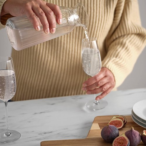 IKEA イケア カラフェ クリアガラス 模様入り 1.0L m30592411 VARDAGEN ヴァルダーゲン キッチン用品 保存容器 調味料入れ ピッチャー 水差し おしゃれ シンプル 北欧 かわいい