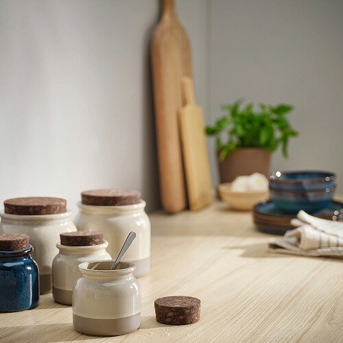 IKEA イケア ふた付き容器 ベージュ 0.3L m50596229 BRUGDHAJ ブルグドハイ キッチン用品 食器 調理器具 保存容器 調味料入れ キャニスター おしゃれ シンプル 北欧 かわいい