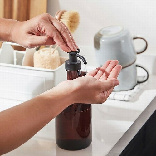 IKEA イケア ソープディスペンサー ブラウン m90595435 VALVARDAD ヴェルヴォルダード キッチン用品 水まわり用品 おしゃれ シンプル 北欧 かわいい