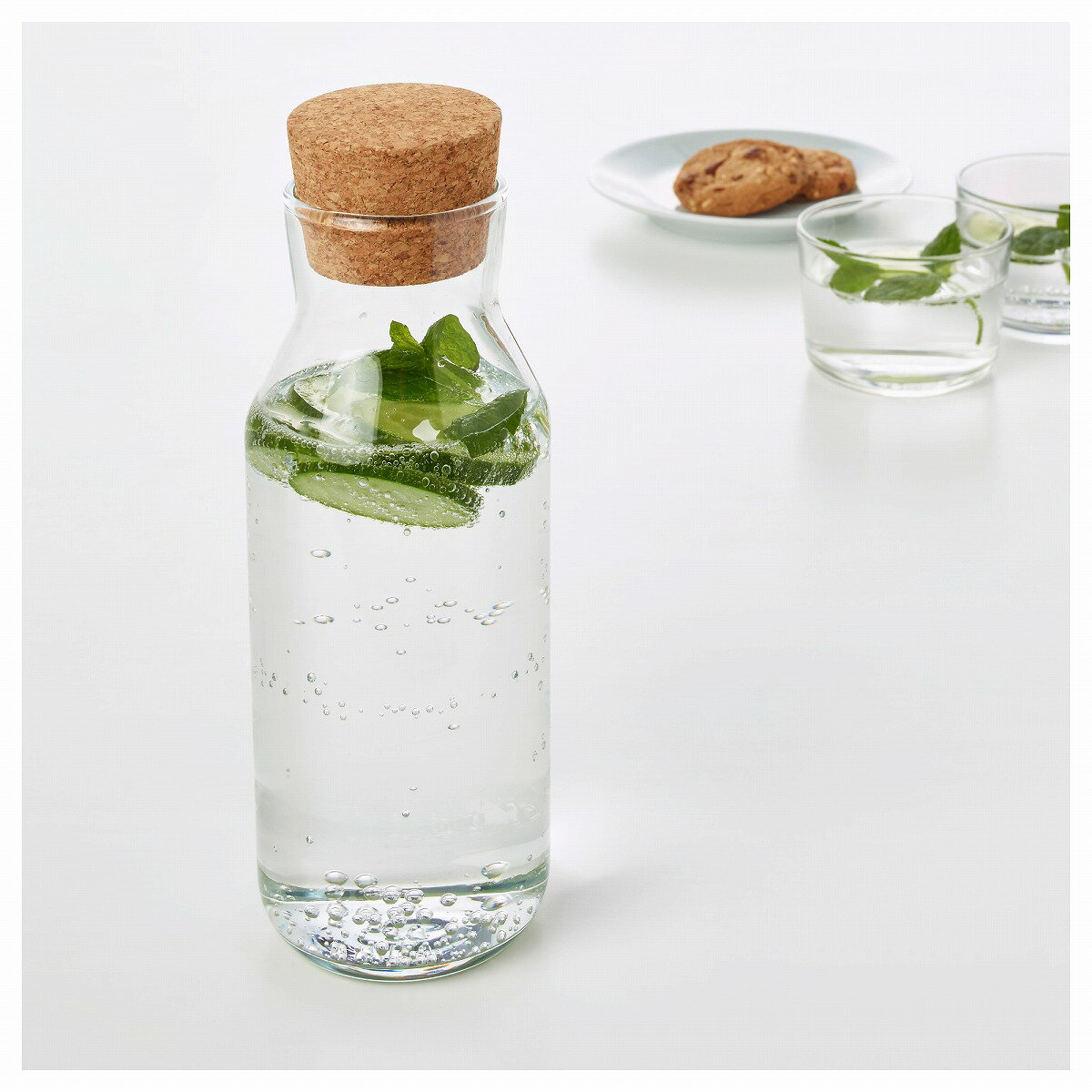 IKEA イケア カラフェ 栓付き クリアガラス コルク 0.5L z70351853 IKEA 365+ キッチン用品 食器 保存容器 ピッチャー おしゃれ シンプル 北欧 かわいい