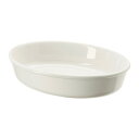 IKEA イケア オーブン皿 26x21cm 楕円形 オフホワイト 白 d90289313 VARDAGEN ヴァルダーゲン キッチン用品 食器 皿 プレート おしゃれ シンプル 北欧 かわいい