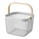 【あす楽】IKEA イケア バスケット かご グレー 25x26x18cm n80487752 RISATORP リーサトルプ 日用品雑貨 生活雑貨 収納用品 おしゃれ シンプル 北欧 かわいい キッチン