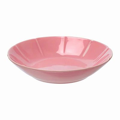 IKEA イケア 深皿 せっ器 ピンク 23cm 大皿 n20443167 STRIMMIG ストリミグ キッチン用品 食器 お皿 おしゃれ シンプル 北欧 かわいい