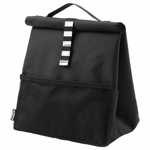 IKEA (イケア)のIKEA イケア ランチバッグ ブラック 22x17x35cm m30499234 FRAMTUNG フラムトゥン キッチン用品 弁当箱 弁当袋 おしゃれ シンプル 北欧 かわいい(キッチン)