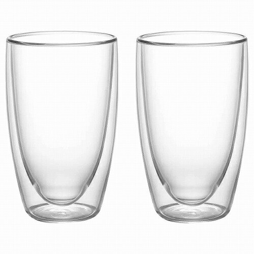 IKEA イケア ダブルウォールグラス 450ml 2ピース m00511138 PASSERAD パッセラド キッチン用品 食器 グラス タンブラー コップ おしゃれ シンプル 北欧 かわいい