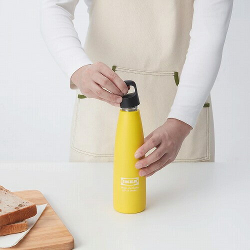 【あす楽】IKEA イケア スチール製魔法瓶 イエロー 0.5L m00515481 EFTERTRADA エフテルトレーダ キッチン用品 水筒 コップ 大人用水筒 マグボトル おしゃれ シンプル 北欧 かわいい