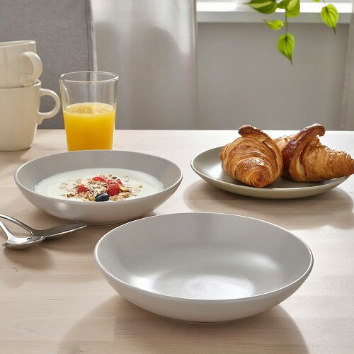 【あす楽】IKEA イケア 深皿 マット ライトグレー 19cm 4ピース m20479378 FARGKLAR フェルグクラー キッチン用品 食器 皿 プレート おしゃれ シンプル 北欧 かわいい