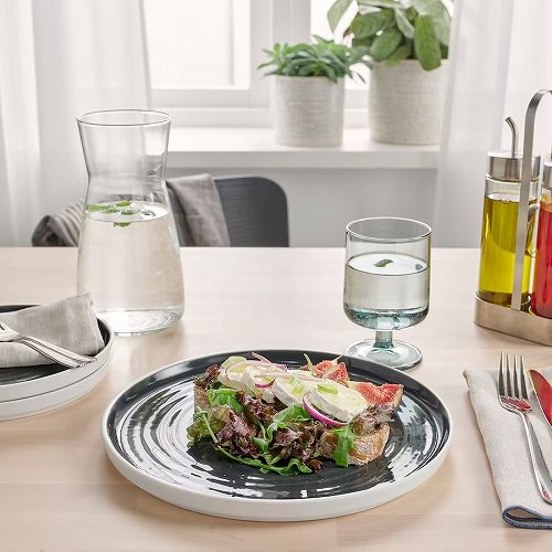 【あす楽】IKEA イケア プレート ダークグレー 26cm 2ピース m40502957 OMBONAD オンボナド キッチン用品 食器 皿 プレート おしゃれ シンプル 北欧 かわいい