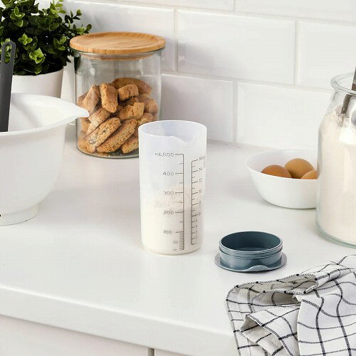 IKEA イケア シェーカー 目盛付き 500ml m60485546 STANDARDMATT スタンダードモット キッチン用品 調理器具 製菓器具 計量カップ おしゃれ シンプル 北欧 かわいい