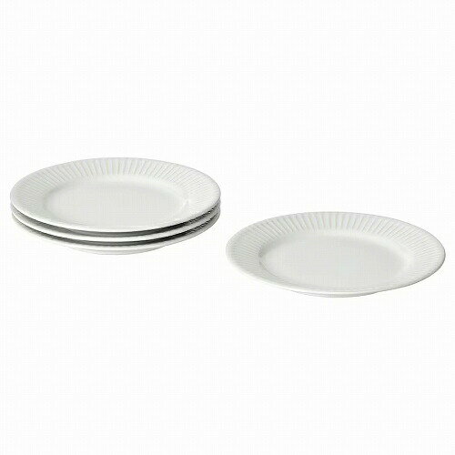 IKEA イケア サイドプレート ホワイト 21cm 4ピース m70468216 STRIMMIG ストリミグ キッチン用品 食器 皿 プレート おしゃれ シンプル 北欧 かわいい