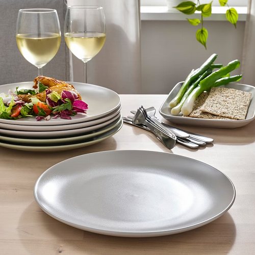 【あす楽】IKEA イケア プレート マット ライトグレー 26cm 4ピース m70479639 FARGKLAR フェルグクラー キッチン用品 食器 皿 プレート おしゃれ シンプル 北欧 かわいい