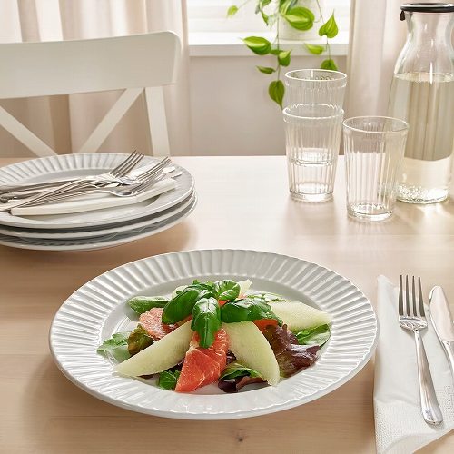 【あす楽】IKEA イケア プレート ホワイト 27cm 4ピース m90468197 STRIMMIG ストリミグ キッチン用品 食器 皿 プレート おしゃれ シンプル 北欧 かわいい