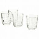 【あす楽】IKEA イケア グラス コップ クリアガラス 模様入り 270ml 4ピース n20472904 SALLSKAPLIG サルスカプリグ キッチン用品 食器 グラス タンブラー コップ おしゃれ シンプル 北欧 かわいい