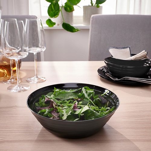 【あす楽】IKEA イケア サービングボウル ブラック 22cm m50563691 NATBARB ネートバルブ キッチン用品 食器 調理器具 食器 カトラリー グラス 食器 鉢 おしゃれ シンプル 北欧 かわいい