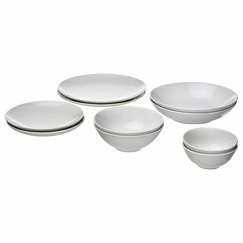 IKEA (イケア)の【あす楽】IKEA イケア 食器10点セット ホワイト m20572437 GODMIDDAG グドミッダグ キッチン用品 食器 調理器具 食器 カトラリー グラス 食器 食器セット おしゃれ シンプル 北欧 かわいい(キッチン)