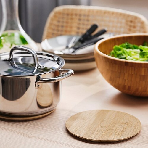 IKEA イケア 鍋敷き 竹 18cm m30569217 RODKNOT ロードクノート キッチン用品 食器 調理器具 配膳用品 キッチンファブリック 鍋敷き おしゃれ シンプル 北欧 かわいい