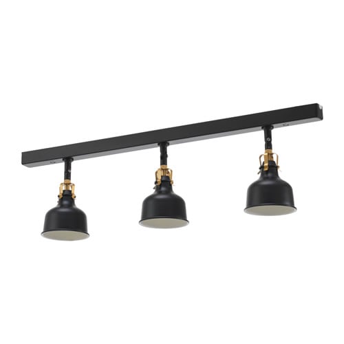 【あす楽】IKEA イケア シーリングトラック スポットライト3個 ブラック 黒 z00399556 RANARP ラーナルプ ライト 照明器具 天井照明 シーリングライト 天井直付灯 おしゃれ シンプル 北欧 かわいい リビング