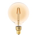 IKEA(イケア)　LUNNOM LED電球 E26 400ルーメン 調光器対応 球形 ブラウンクリアガラス E30345005
