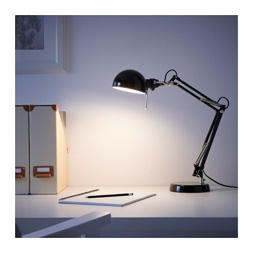 【あす楽】IKEA イケア ワークランプ ブラック 黒 40146784 FORSA フォルソー インテリア 照明器具 デスクライト テーブルランプ おしゃれ シンプル 北欧 かわいい オフィス