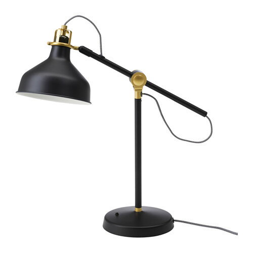 IKEA (イケア)の【あす楽】IKEA イケア ワークランプ ブラック 黒 50331390 RANARP ラーナルプ インテリア 照明器具 デスクライト テーブルランプ おしゃれ シンプル 北欧 かわいい オフィス(ライト・照明)