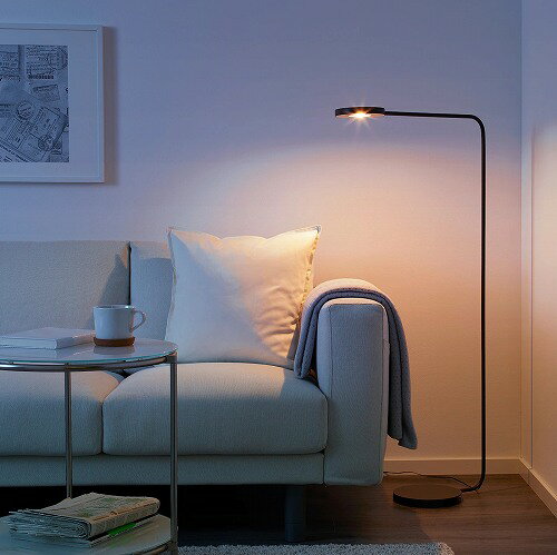 【あす楽】IKEA イケア LEDフロアランプ ダークグレー 電球色 z70346611 YPPERLIG イッペルリグ インテリア ライト 照明器具 フロアスタンド おしゃれ シンプル 北欧 かわいい リビング