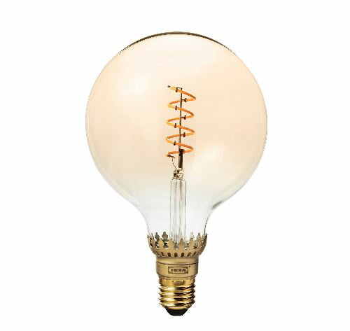 IKEA イケア LED電球 E26 300ルーメン 調光可能 球形 ブラウンクリアガラス n50416351 ROLLSBO