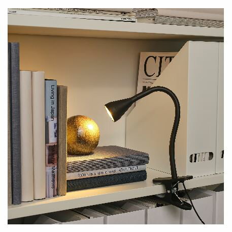 IKEA イケア LEDクリップ式スポットライト ブラック 黒 n80449883 NAVLINGE ネーヴリンゲ インテリア 照明器具 クリップライト おしゃれ シンプル 北欧 かわいい