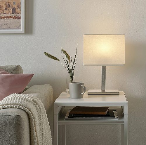 【あす楽】IKEA イケア テーブルランプ ニッケルメッキ ホワイト 白 36cm m10464004 TOMELILLA トメリラ 照明器具 デスクライト テーブルランプ おしゃれ シンプル 北欧 かわいい リビング