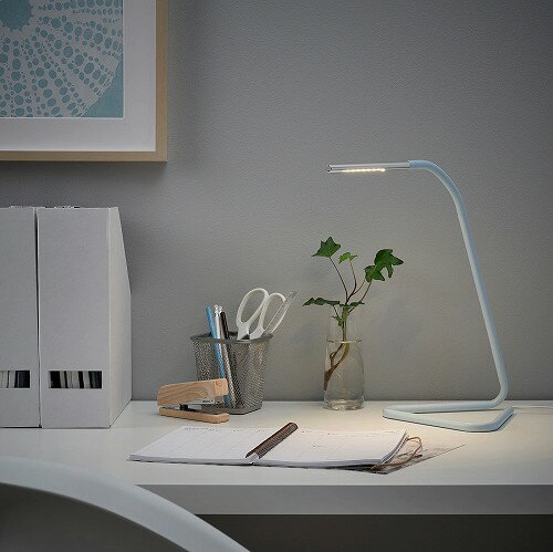 【あす楽】IKEA イケア LEDワークランプ ライトブルー シルバーカラー m40507568 HARTE ホールテ インテリア 照明器具 デスクライト テーブルランプ おしゃれ シンプル 北欧 かわいい オフィス